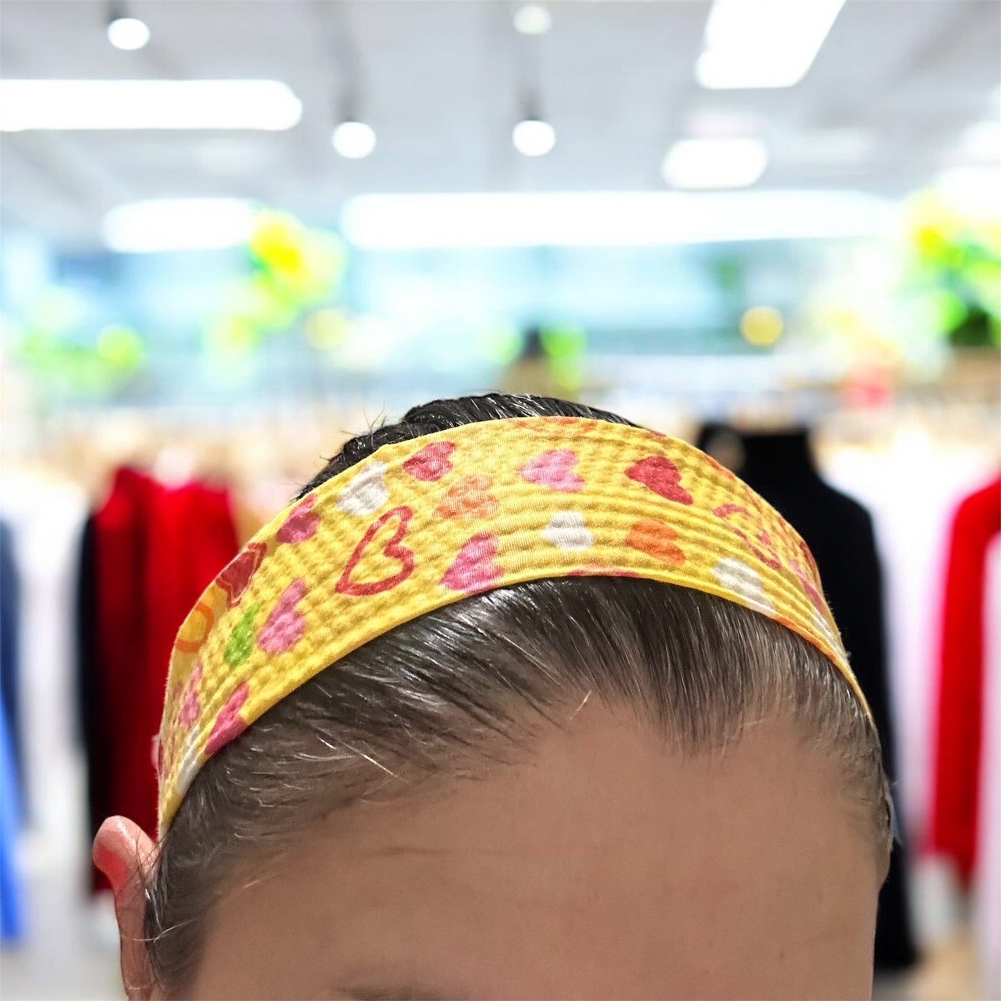 Fabric headband with elastic back adult size