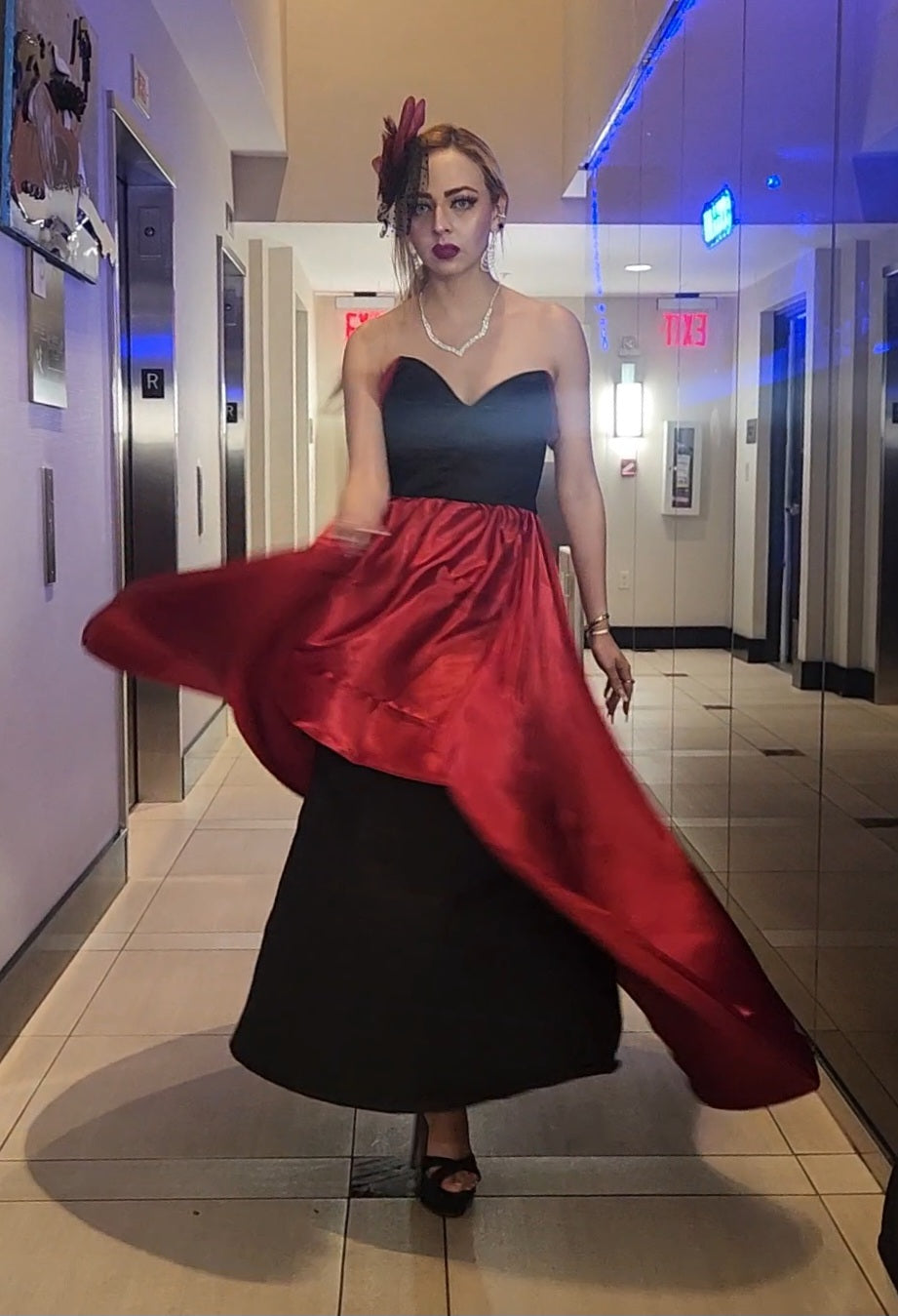 The Arkana Dress: A NYFW Ruby Flamenco Sample Size 4